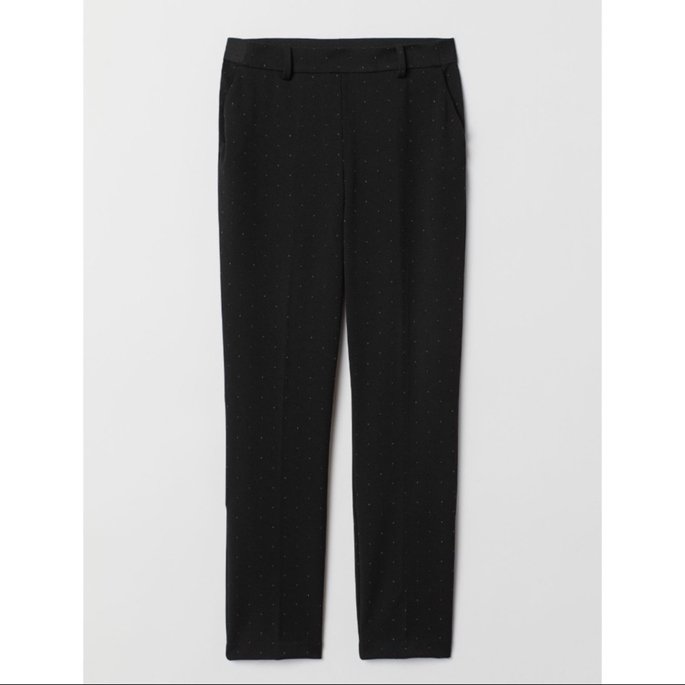 NWOT H&M black dotted pull-on slacks